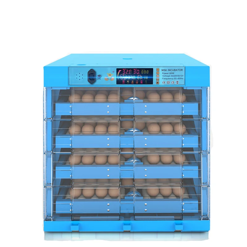 four-layer Full Automatic Eggs Incubators Blue Chicken Duck Goose Bird Egg Incubators For Sale