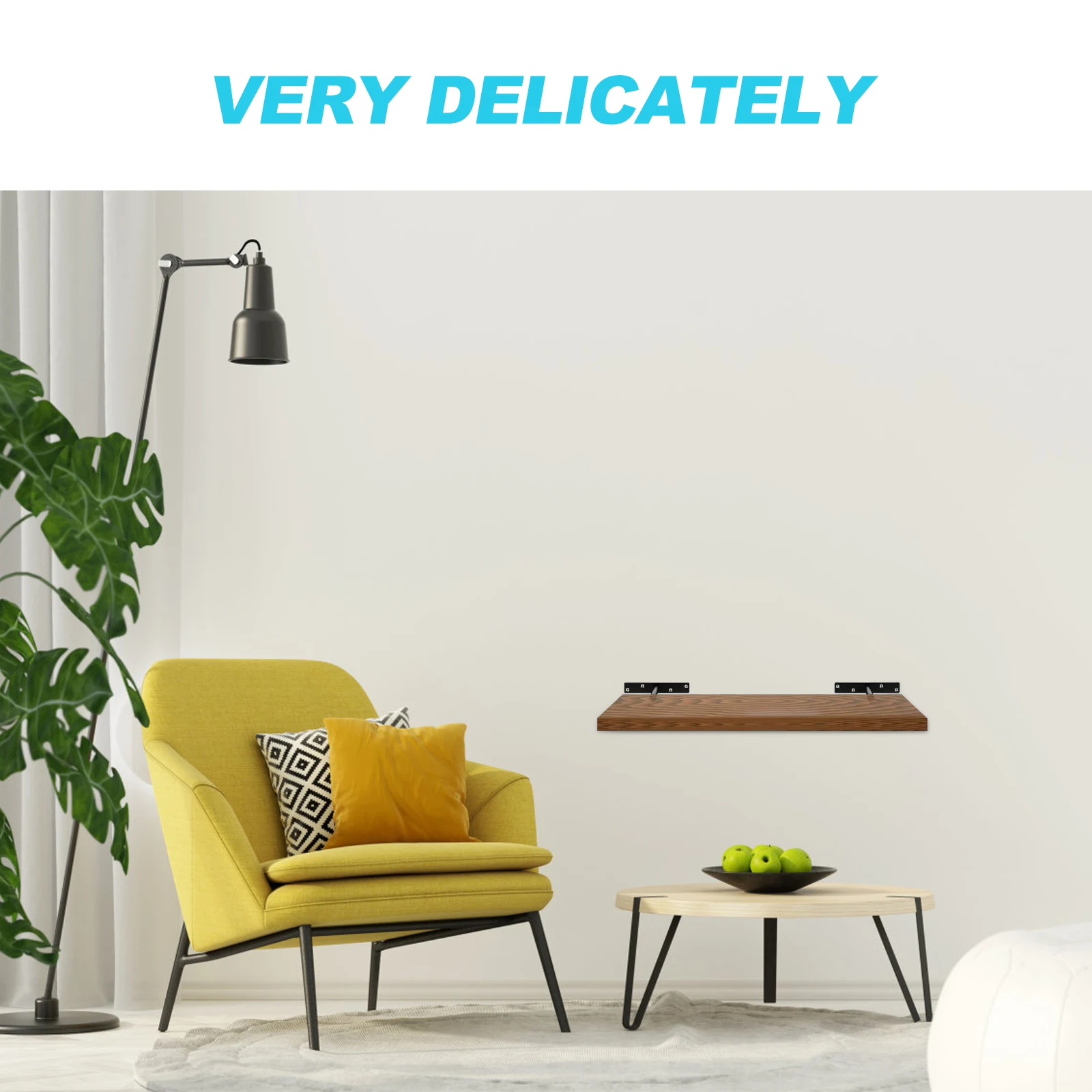 

4 Sets Invisible Shelf Support Bracket Holder Blind Supports Angle Wall Brackets for Shelves Hidden Metal Iron