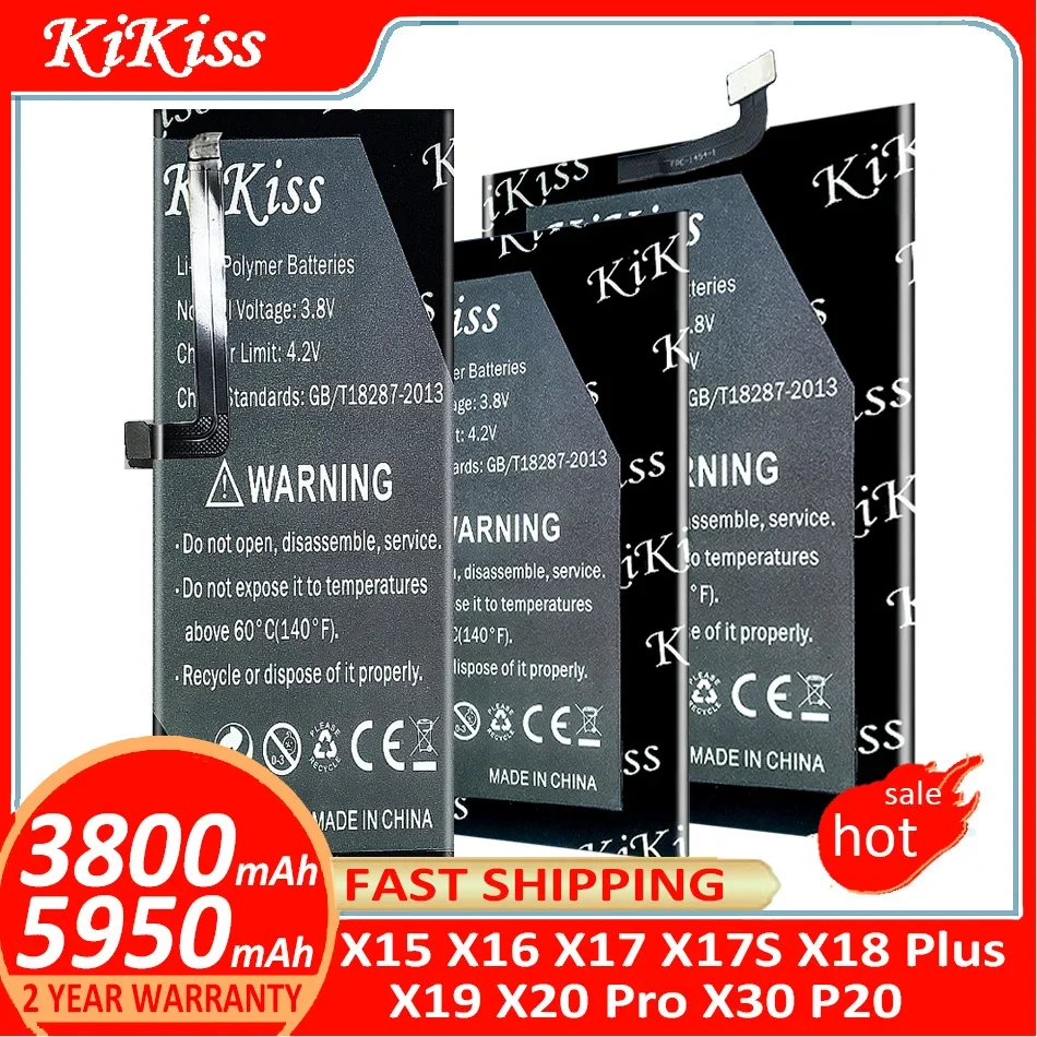 KiKiss Battery For CUBOT X15 X16 X17 X17S X17 S X18 Plus X18Plus X19 X20 Pro X20Pro X30 P20 batteries + free tools