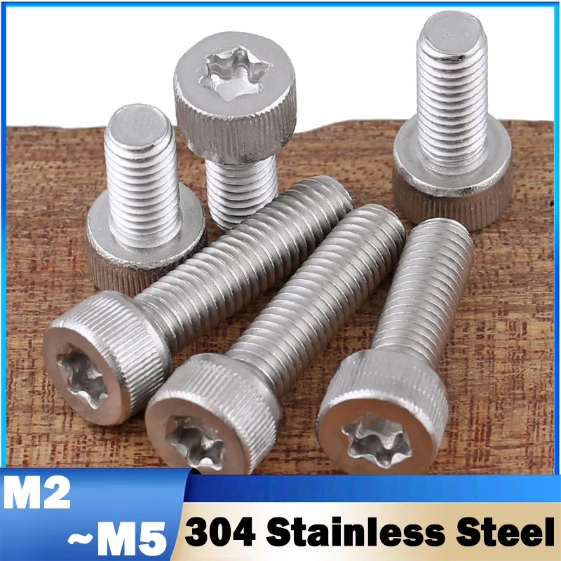 5~20Pcs M2 M2.5 M3 M4 M5 304 Stainless Steel Torx Socket Cap Head Screw Plum Blossom Bolts