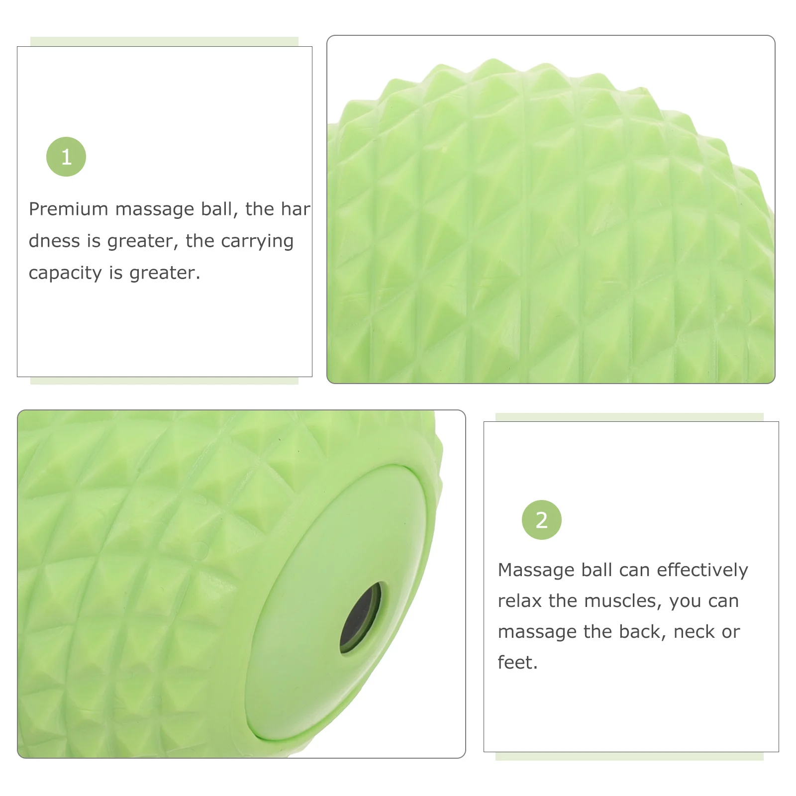 

2Pcs Sore Muscle Massage Balls for Back Neck Foot Massage Relaxation Fitness Therapy Tool Back Massaging Ball