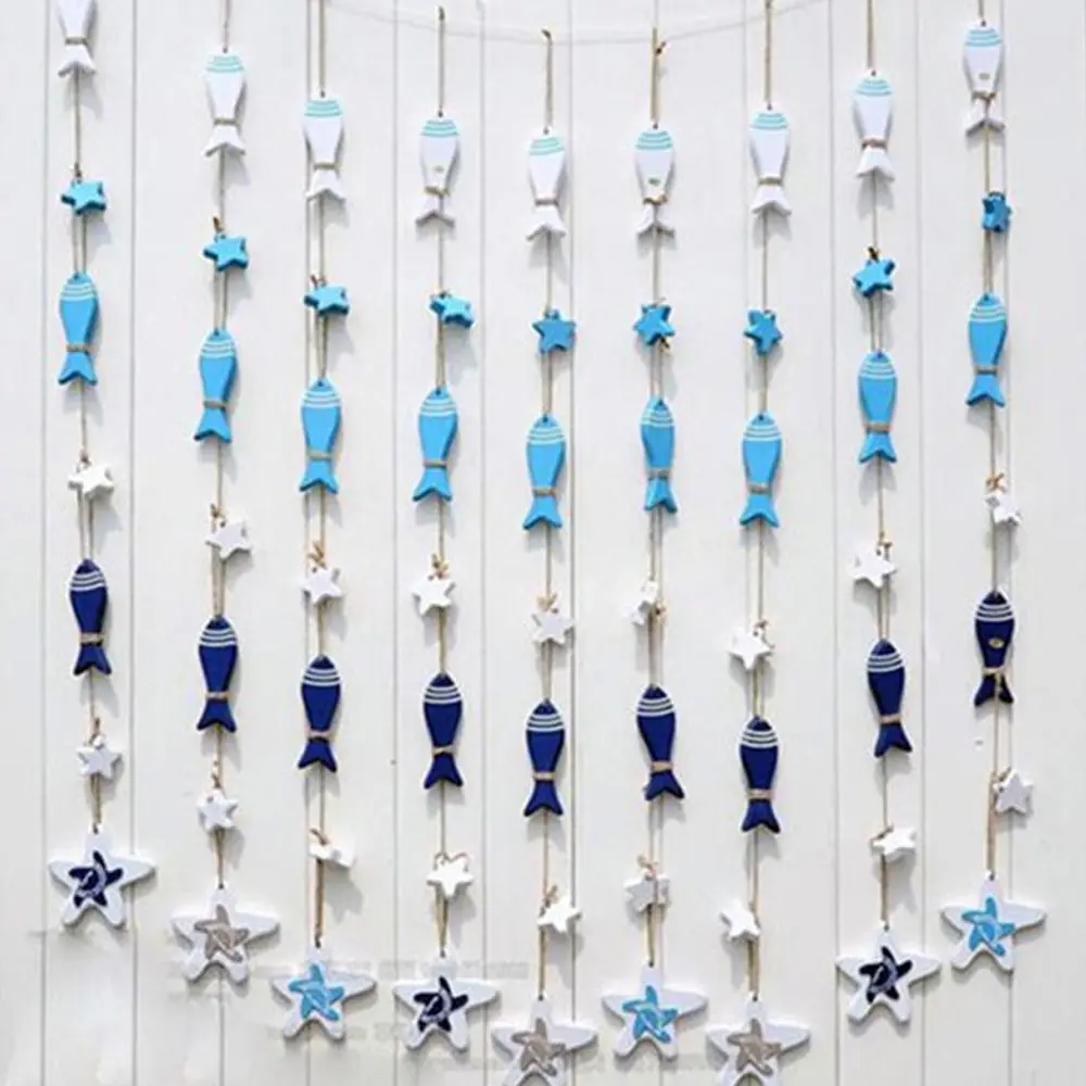 Starfish Hung Fish Marine Pendant Curtain Pendant Small Adorn Fish Skewer Fish Nautical Decor Crafts Pendant Starfish String