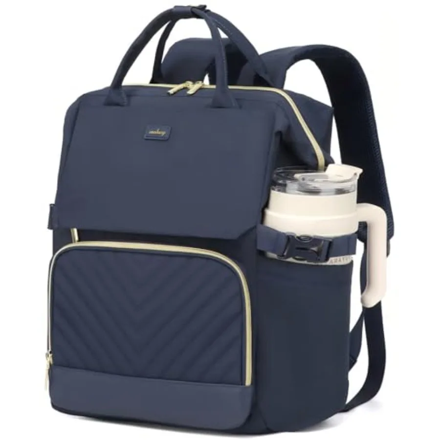 

Computer Backpack for Women, Work Bag Laptop Bookbag with Cup Holder and USB Charger for Teacher Nurse College Travel Back Pack