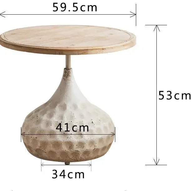 For Retro Small Round Table  Decorative Side  Living Room Roman Column Old Wrought Iron Corner Table
