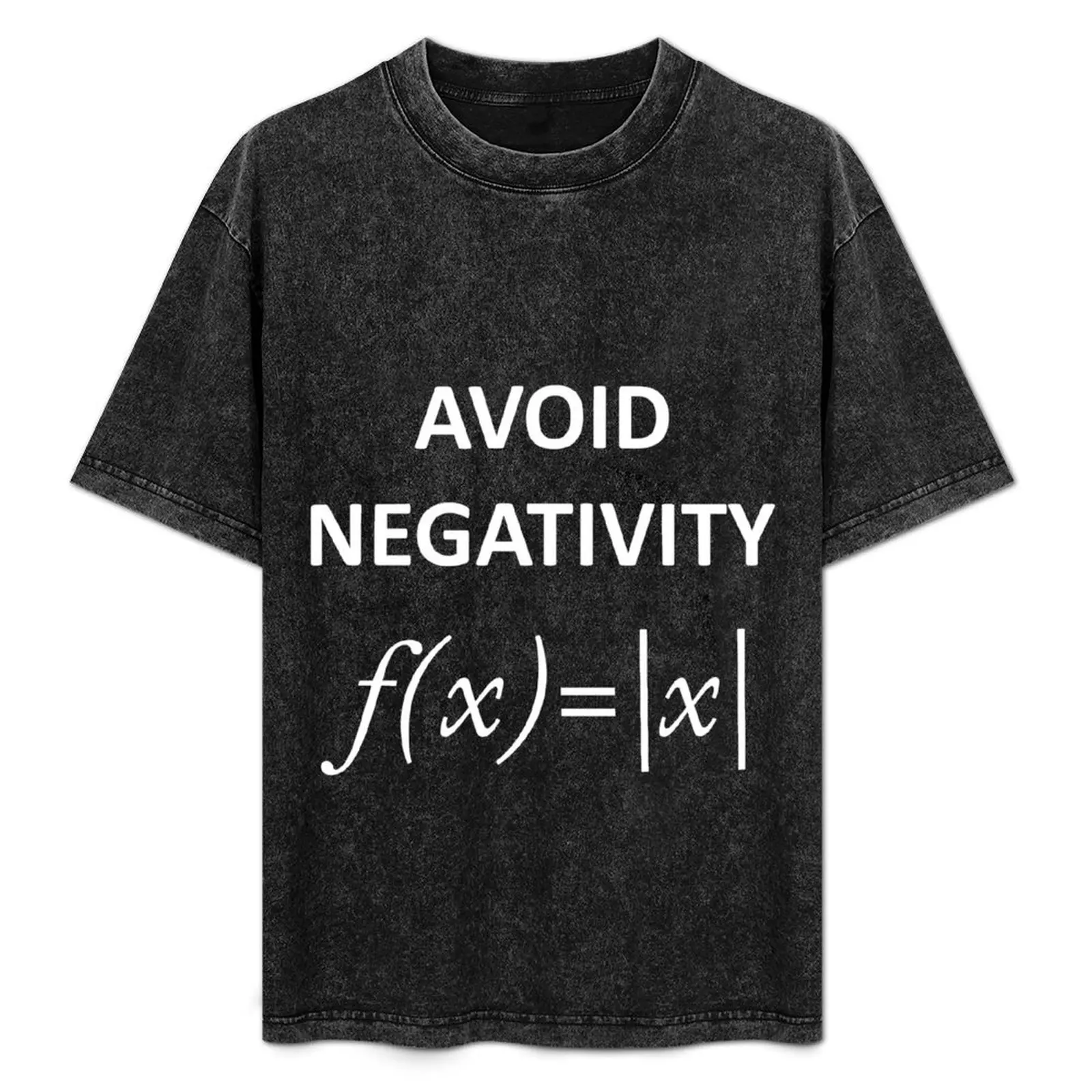 Avoid Negativity Math Equation T-Shirt graphic t shirt vintage blue archive anime figures black t shirts for men