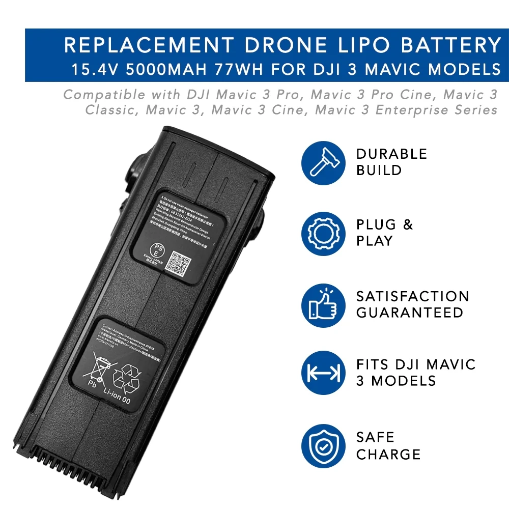 15.4V 5000mAh Battery Akku High Capacity for Dro ne