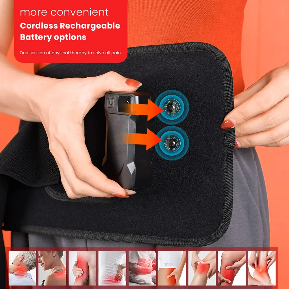 IDEATHERAPY高品質ポータブル660nm 850nm赤色光療法マッサージベルト、腰痛緩和用ハンドヘルド