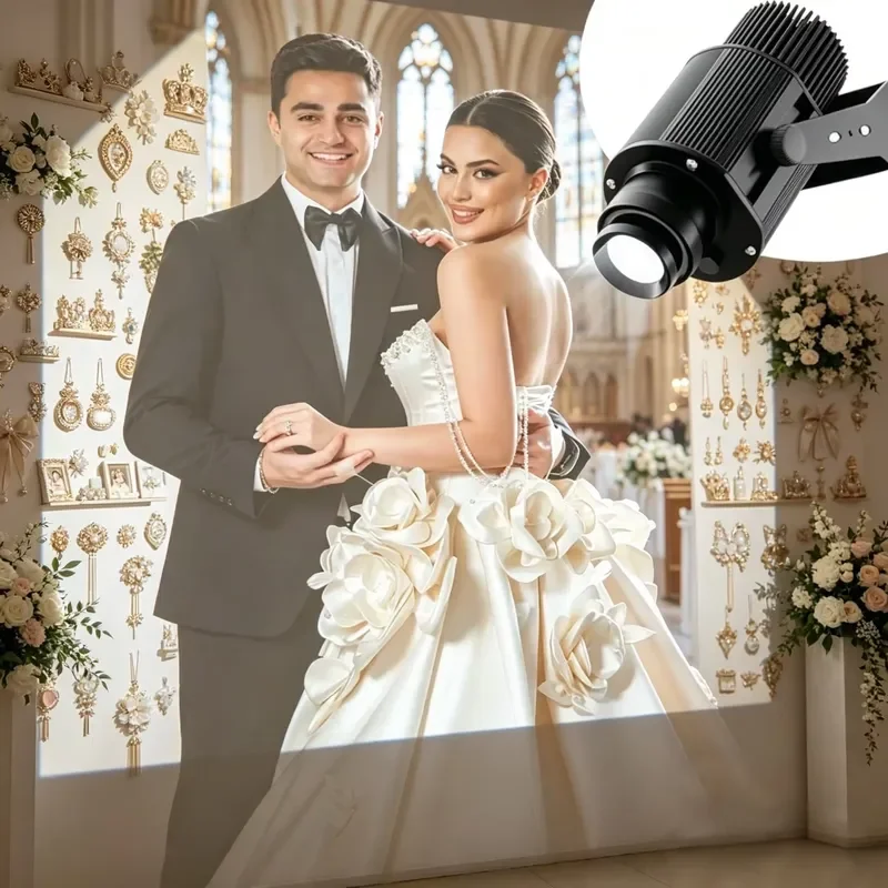 High Brightness 60/90/110W LED Gobo Projector Logo Lamp Waterproof IP65 Outdoor Advertising Light for Shops Restaurants