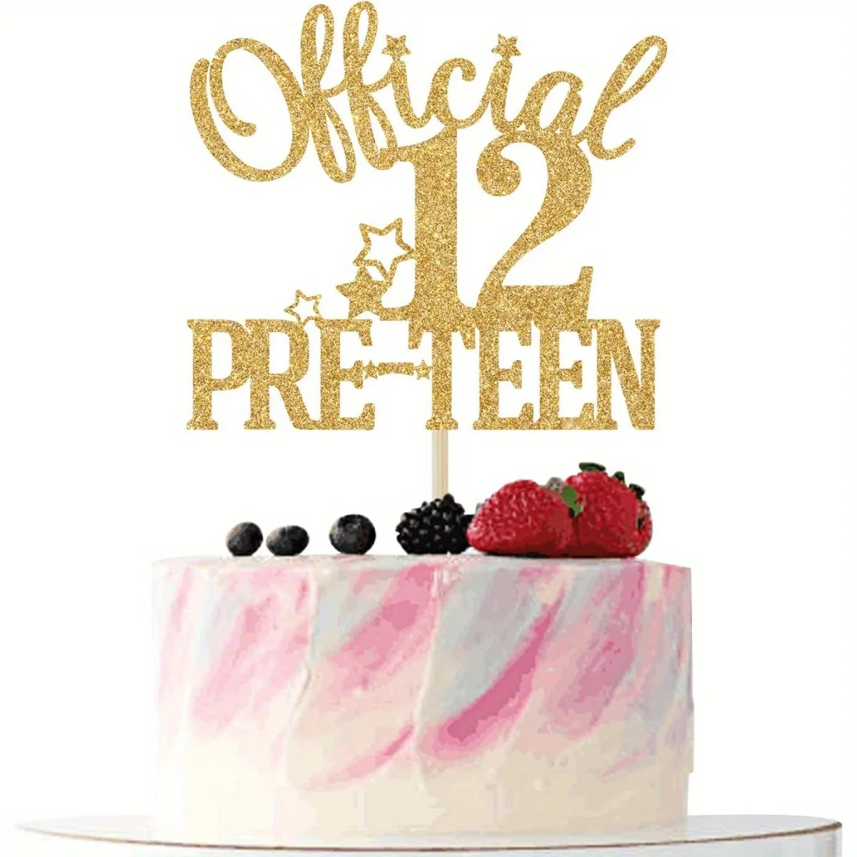 1 Stück offizieller Pre-teen 12-Kuchenaufsatz, Kuchendekorationen zum 12. Geburtstag, Prost auf 12-jährige Geburtstagsparty-Dekoration – Detail 3