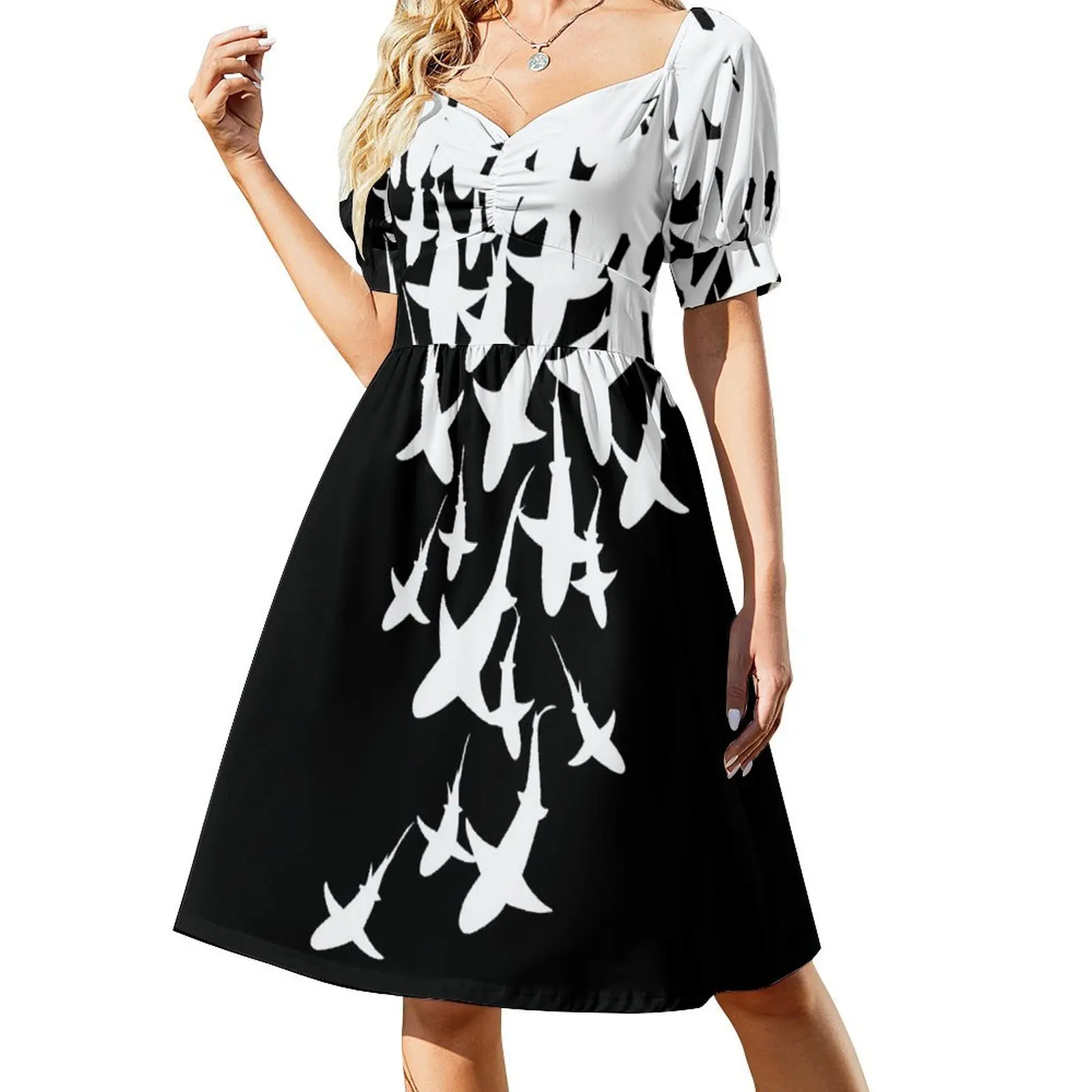 

Sharks V2 Dress Women's clothing Cocktail of dresses Woman clothing loose summer dress