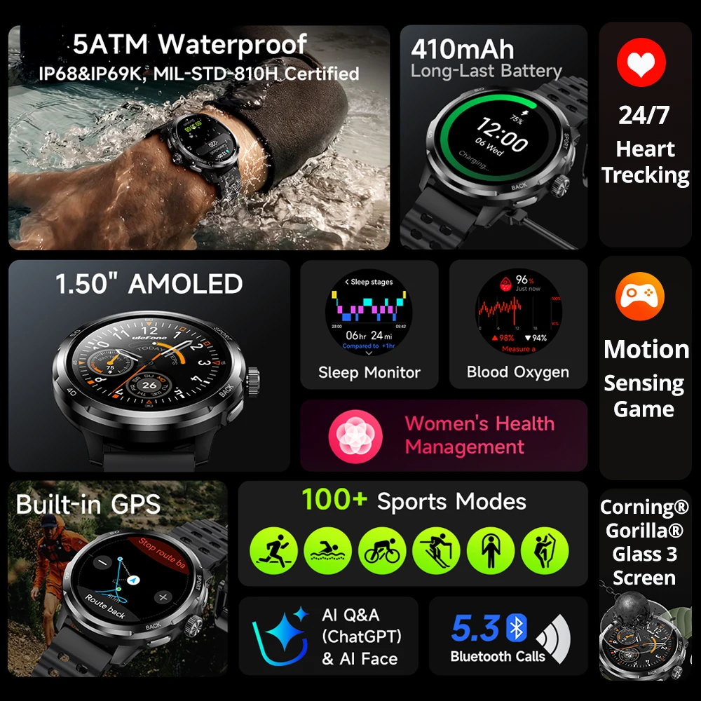Ulefone Armor Watch Pro Smartwatch 1.5