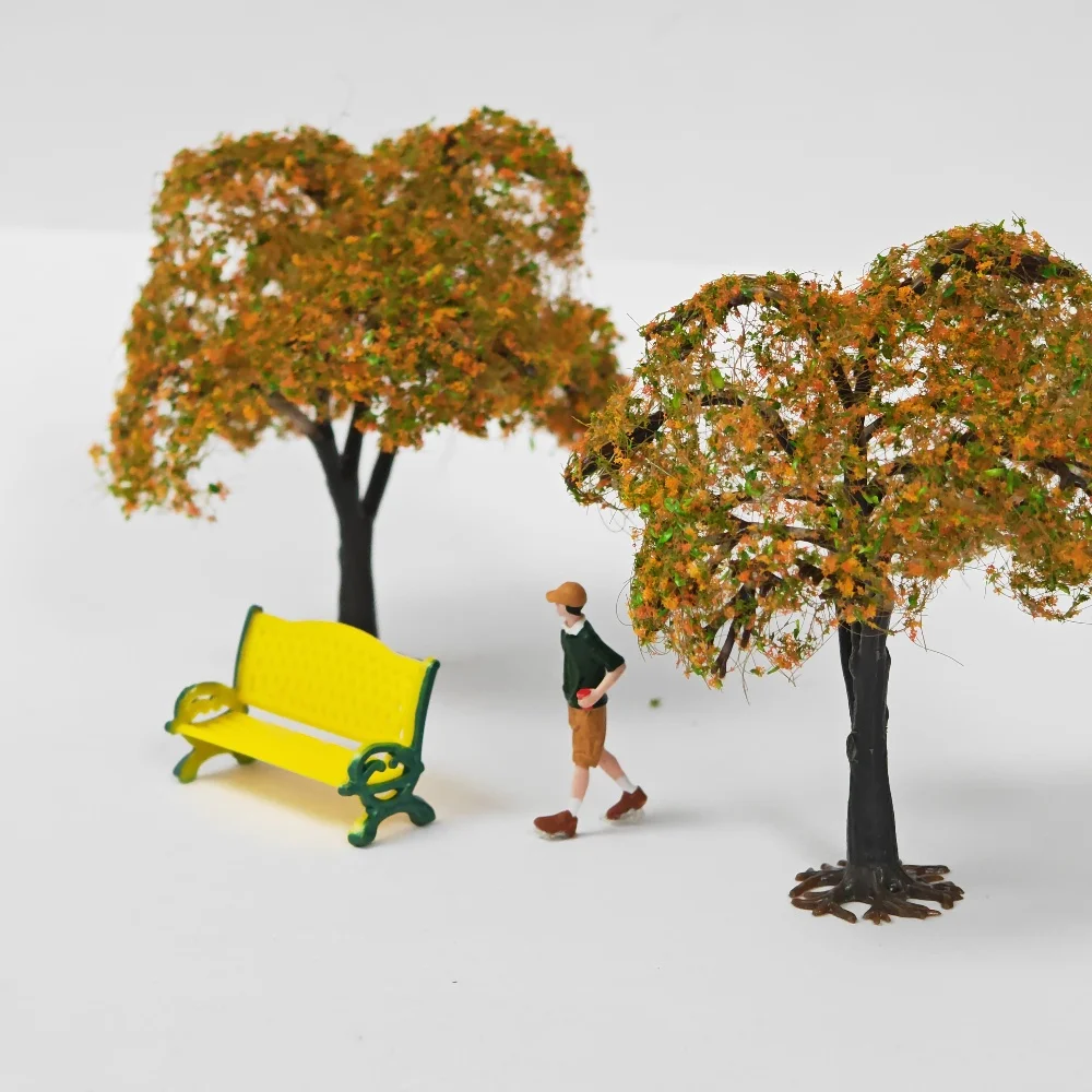 Miniaturmodellbaum mit abnehmbarem Sockel, verstellbarem Winkel, DIY-Landschaftsbild-Baum für Dioramen, Modelleisenbahnanlagen. – Detail 3