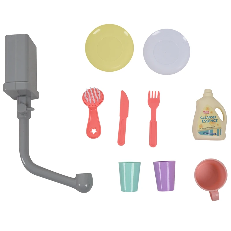 Jouets de simulation de lave-vaisselle en plastique pour enfants, puzzle électrique pour bébé, jeu coule d'apprentissage précoce, ensemble de cuisine pour enfants