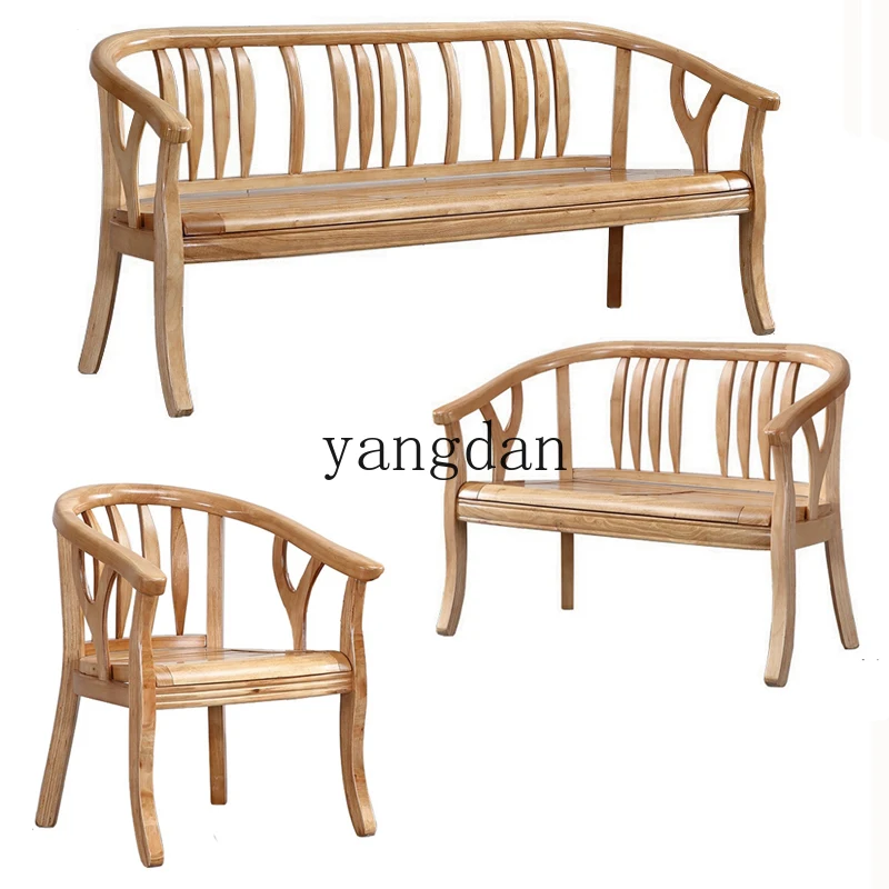 

YD home full solid wood sofa living room modern Japanese small apartment log style Chinese style