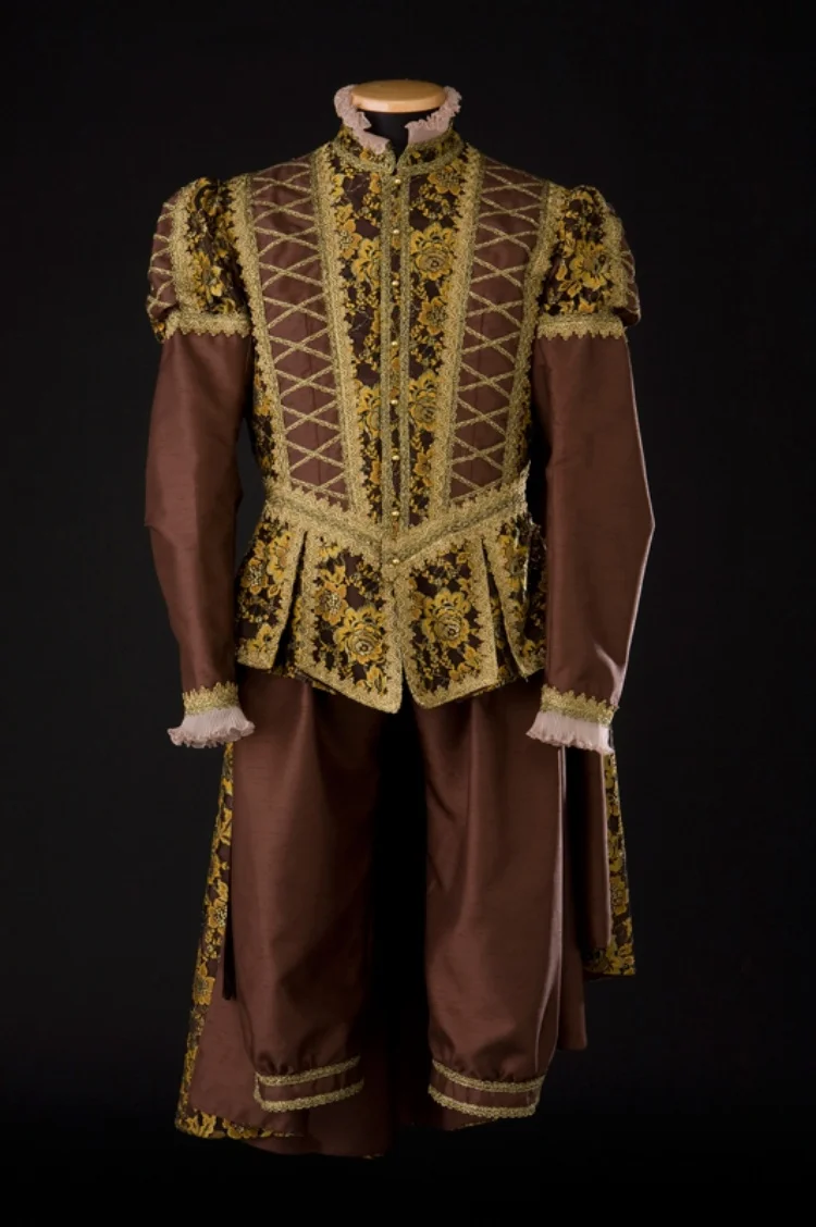 Renaissance Victorian Regency Noble Court Prince Rococo Uniform Suit Tudor Elizabethan King Costume Medieval Party Ball Gown