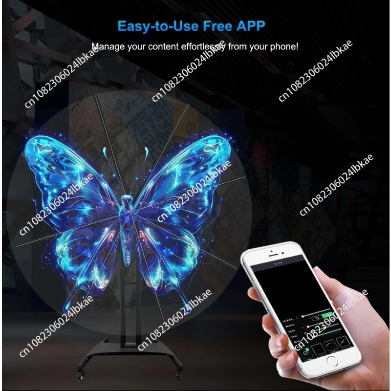 Full Size 3D Other Advertising Equipment Splicing Light Emitting Diode Fan Video Wall Holographic Projector 3D Holographic Fan