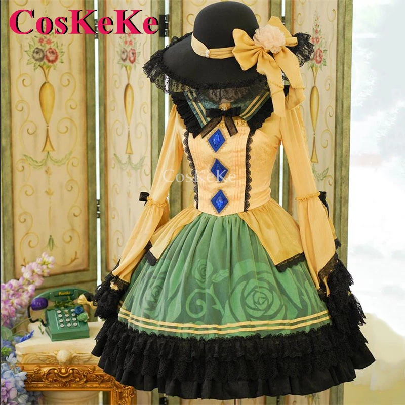 CosKeKe Komeiji Koishi Cosplay Game Touhou Project Costume Elegant Gorgeous Sweet Formal Dress Activity Party Role Play Clothing