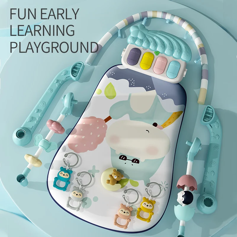 Baby Pedaal Piano Fitness Rack 0 1-jarige Baby 3 Maanden Educatief Speelgoed Voor Vroege Educatie Voor Peuters Leren Twee-In-O Lopen