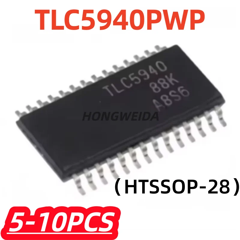 5-10Pcs/lot 100% New TLC5940PWP TLC5940PWPR TLC5940 HTSSOP28 LED Driver Chip