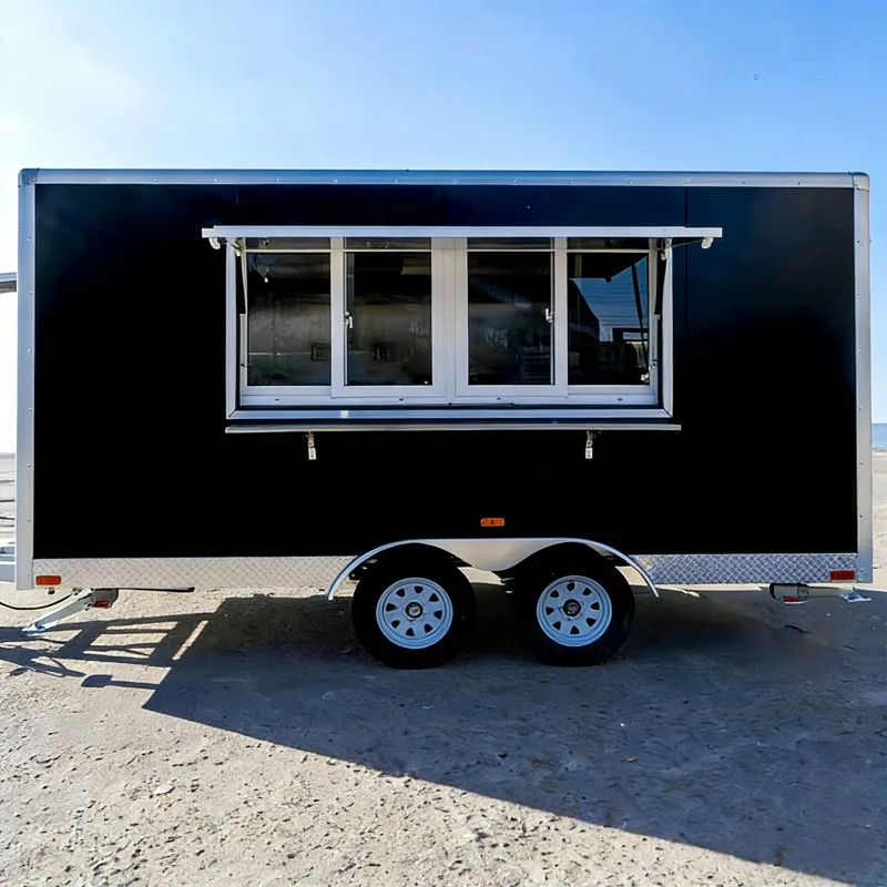 Towable Food Truck Trailer for Sale with Coffee Cart Taco Stand for Festival Catering and Outdoor Events Sales