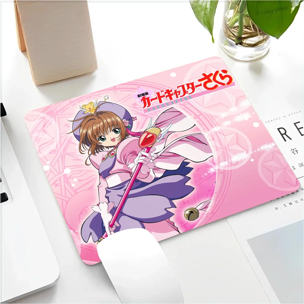 Anime Cardcaptor Sakura Mousepad Small LockEdge Mouse Pad For Gamers Computer Desk Pad Rectangular Anti-slip Rubber