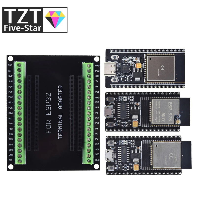 ESP32 Development Board TYPE-C/MICRO USB CP2102 WiFi+Bluetooth Dual Core ESP32-DevKitC-32 ESP-WROOM-32 Expansion Board 38PINS