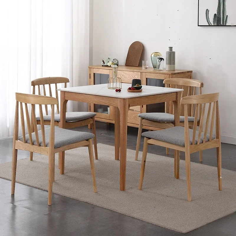 لائحة، خشب متين، مربع، طاولة طعام، نورديك، شقة صغيرة، منزلية، مربعة #5