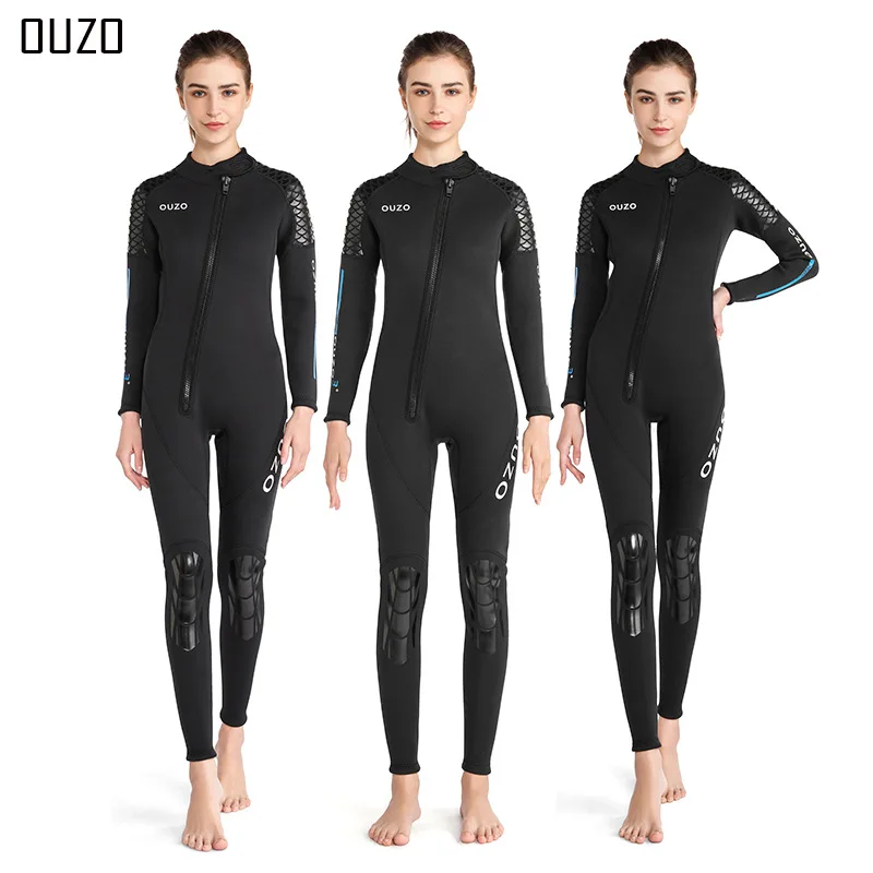 

New Thickened 3mm Surfing Diving Suit Women'S Long-Sleeved One-Piece Marine Sports Swimming Diving Fishing And Hunting Clothes