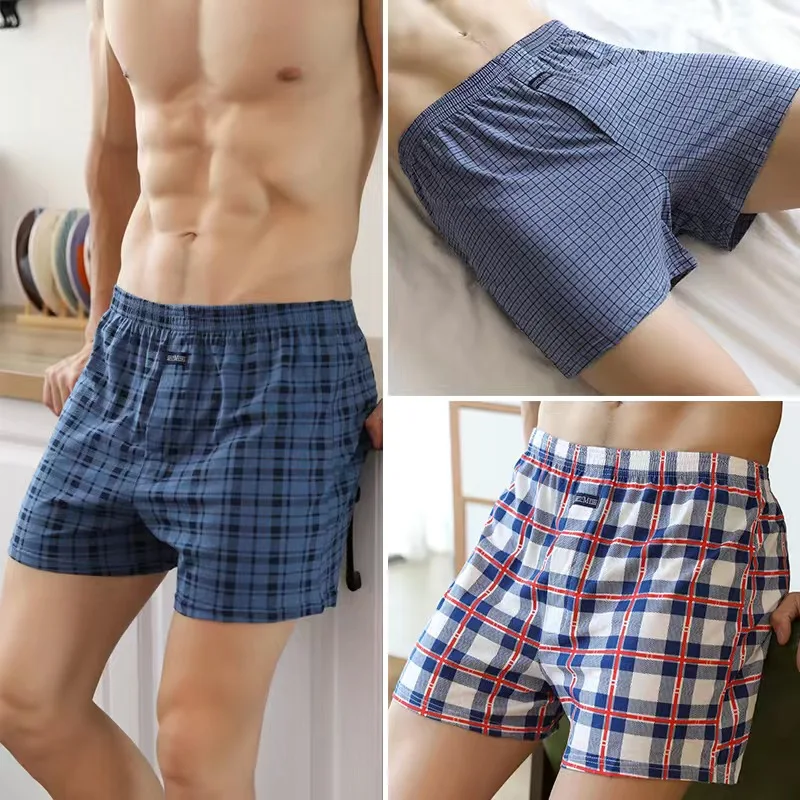 Big Underpants Pajama Bottoms at home High waist Allo pants plus size boxer briefs for men cotton slacks all high-waisted boxers