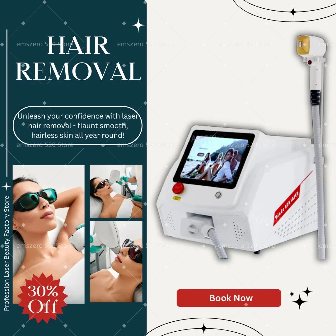 

Professional Laser Diode 808 Diode Hair Removal Device 3000W Professional 3 Wave 755 1064nm Diode Laser Epilator Machine