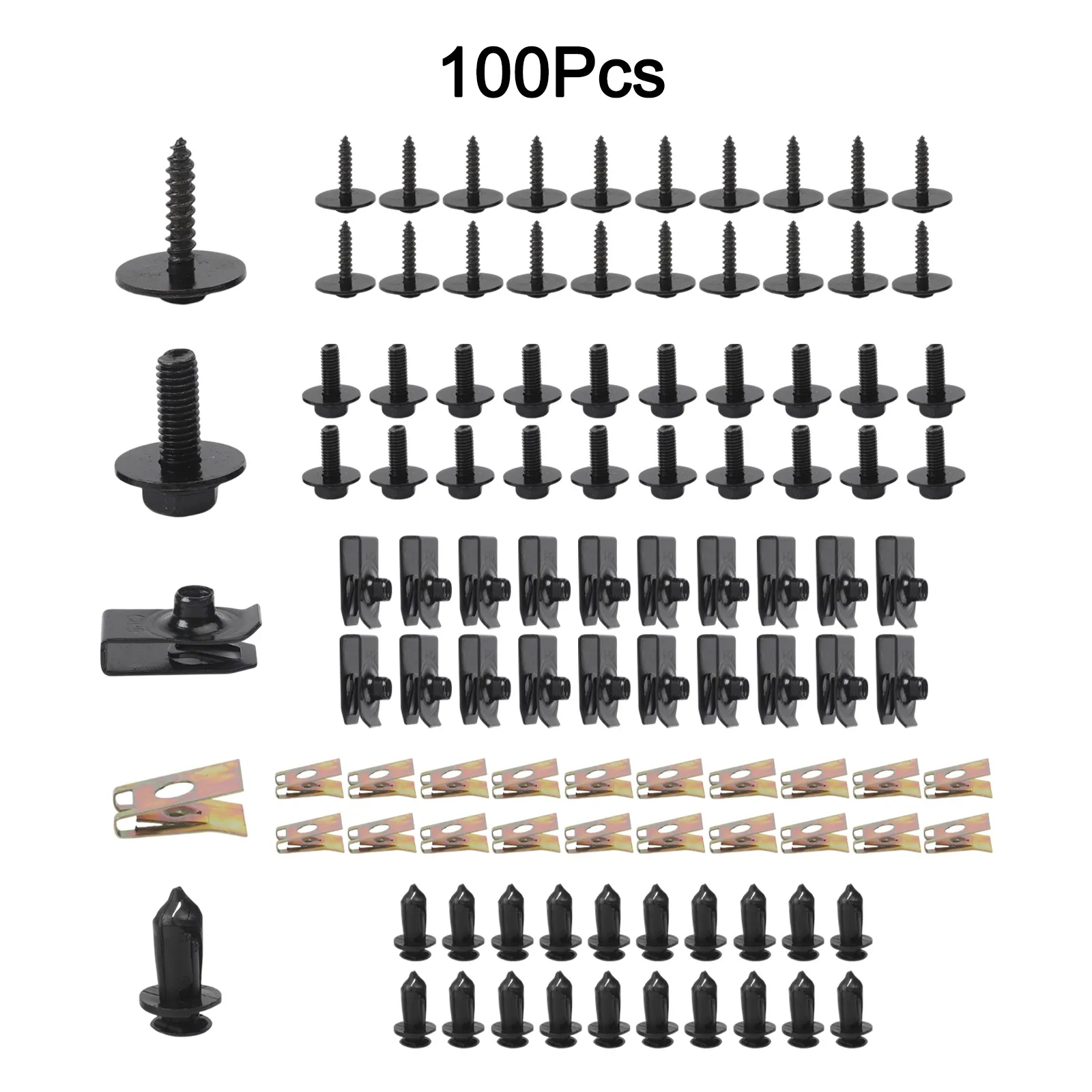 Auto Body Repair Car Trunk Fasteners Expansion Through-hole Rivet Kit 10*15*5 Compatible With Various Vehicles