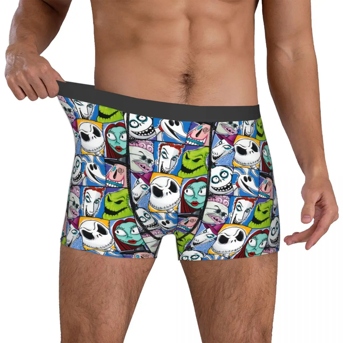 

Мужские трусы-боксеры Custom Skellingtones Skull Boxers Shorts, модные трусы Jack Sally