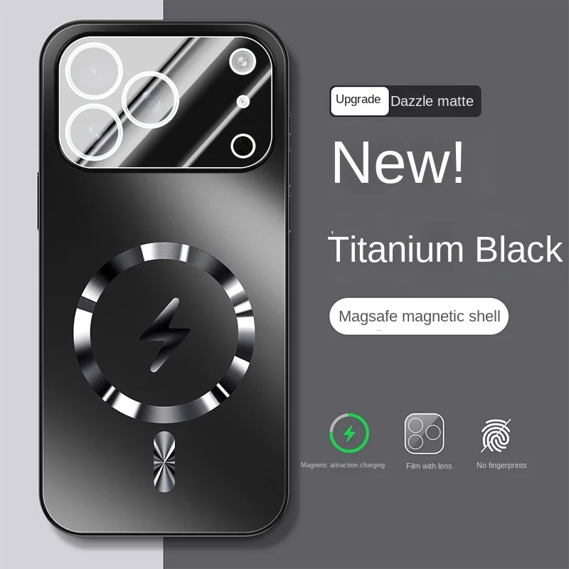 

Для iPhone 17 Pro Max 17 17Pro закаленное стекло матовый магнитный чехол для беспроводной зарядки Magsafe противоударный мягкий жесткий чехол