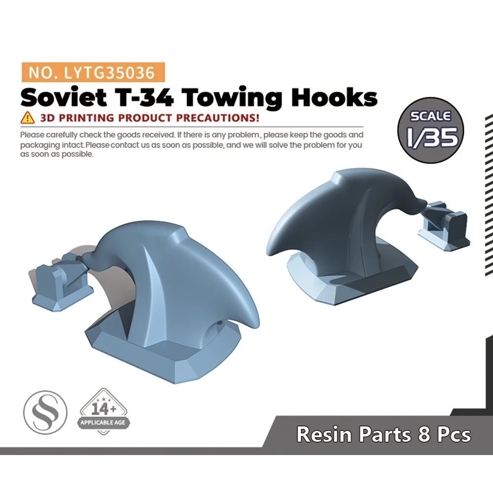 Yao\'s Studio LYTG036 1/35 1/72 Model Upgrade Parts Soviet T-34 Towing Hooks