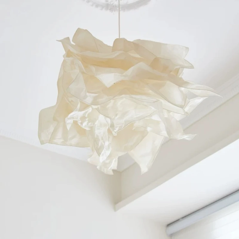 

Denmark Wabi Sabi Cloud Chandelier Nordic Simple Cotton Candy Rice Paper Creativity DIY Lamp for Bedroom Study Living Room