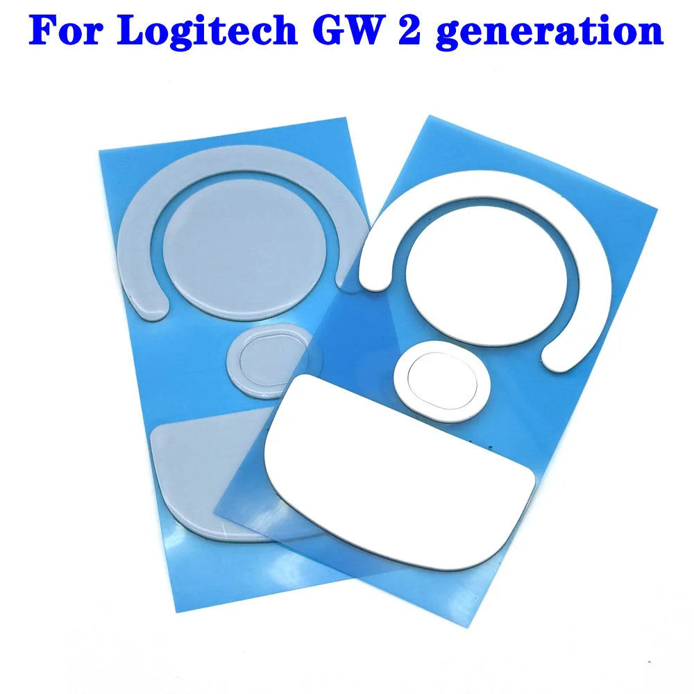 Hot sale 1set Mouse Feet Skates Pads For Logitech GW 2 generation Mouse White Black Anti skid sticker replacement connector