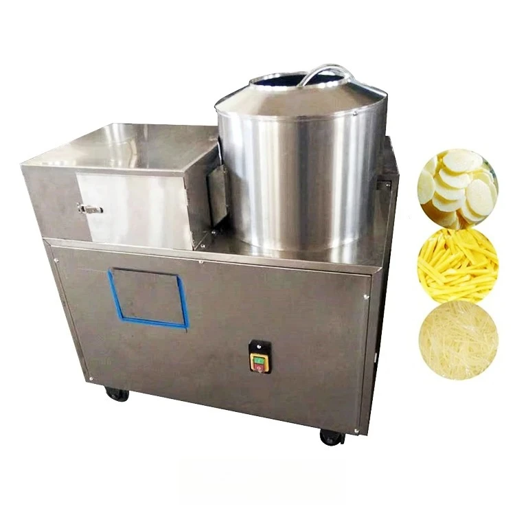 Commercial electric potato washing, peeling machine, potato chip cutting and slicing machine
