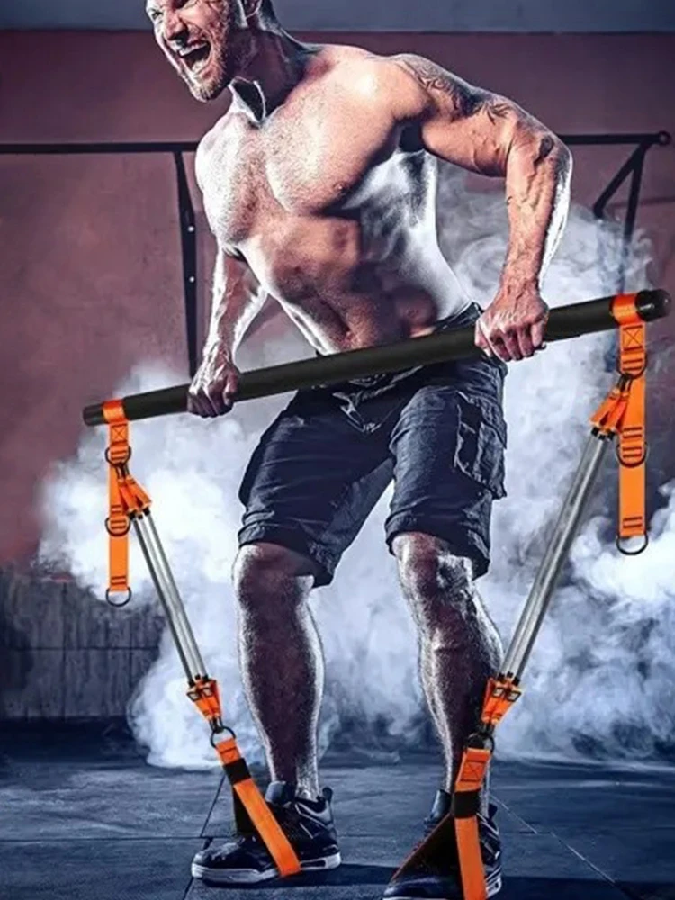 طقم بار بيلاتيس مع أشرطة مقاومة، مجموعة أربطة تمارين بيلاتيس متعددة الوظائف للمنزل وصالة الألعاب الرياضية واللياقة البدنية واليوجا وتدريبات القوة #6
