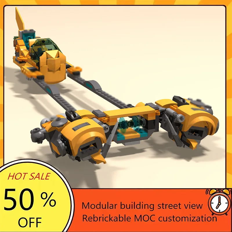 

317PCS Popular Space War Movie Model MOC Building Bricks Pod-Racer Modular Technology Gifts Holiday Assemble Children Toy Suit