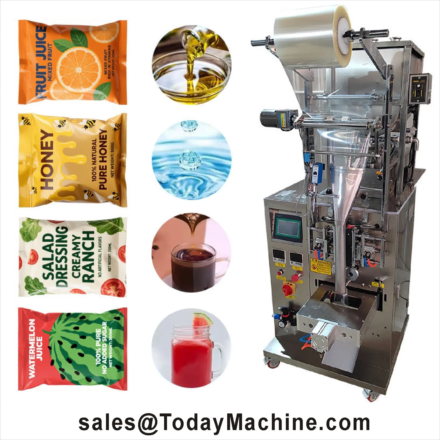 4 Lanes High Speed Liquid Paste Ketchup Sauce Sachet Packing Machine