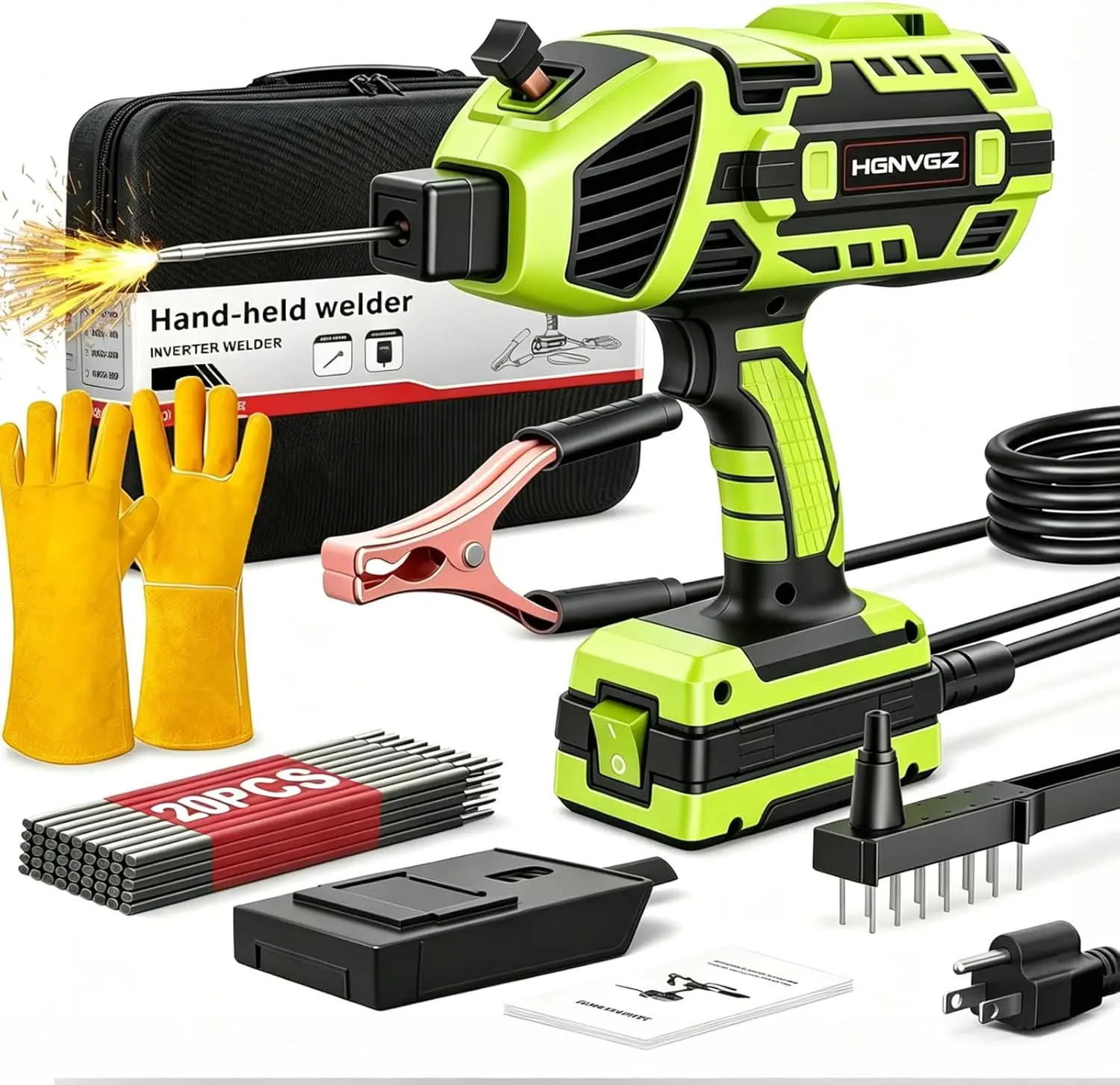 

Portable Stick Welder 20-120A 110V with Hot Start, Arc Force, Anti-Stick, IGBT Tech, 6 Adjustable Currents & 20 Rods