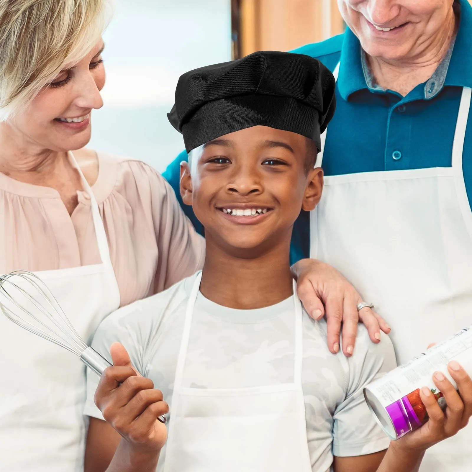 

6pcs Kids Chef Hat Adjustable Children Cooking Party Hats Kids Baking Chef Costume Toddler Mini Hat Gifts