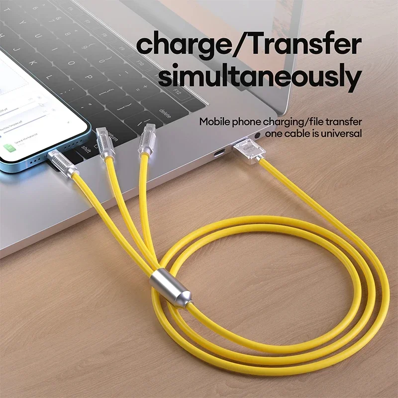 Transformador TF-A03 Cable de carga rápida 3 en 1, Cable de carga USB para teléfono móvil, cargador súper rápido, Cable de datos rápido tipo C/Mrico
