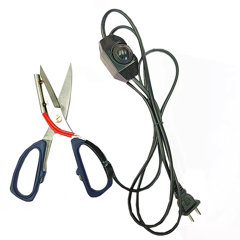 Tesoura de alfaiate de aquecimento elétrico 220V com controlador de interruptor para corte de pano