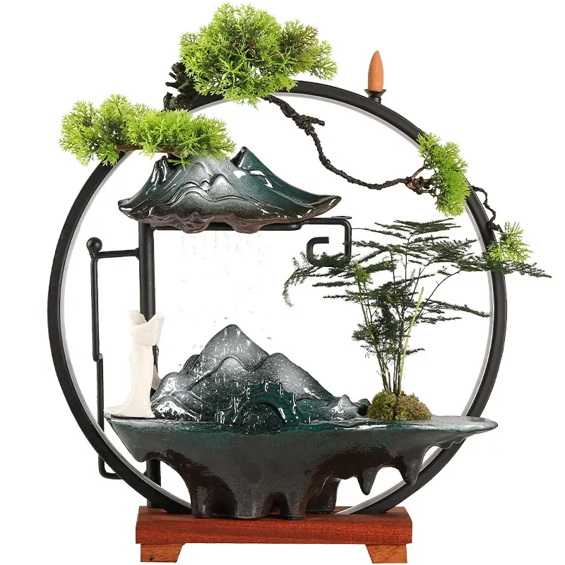 for Chinese Style Ceramics Flowing Water Home Ornaments Living Room Office Desktop