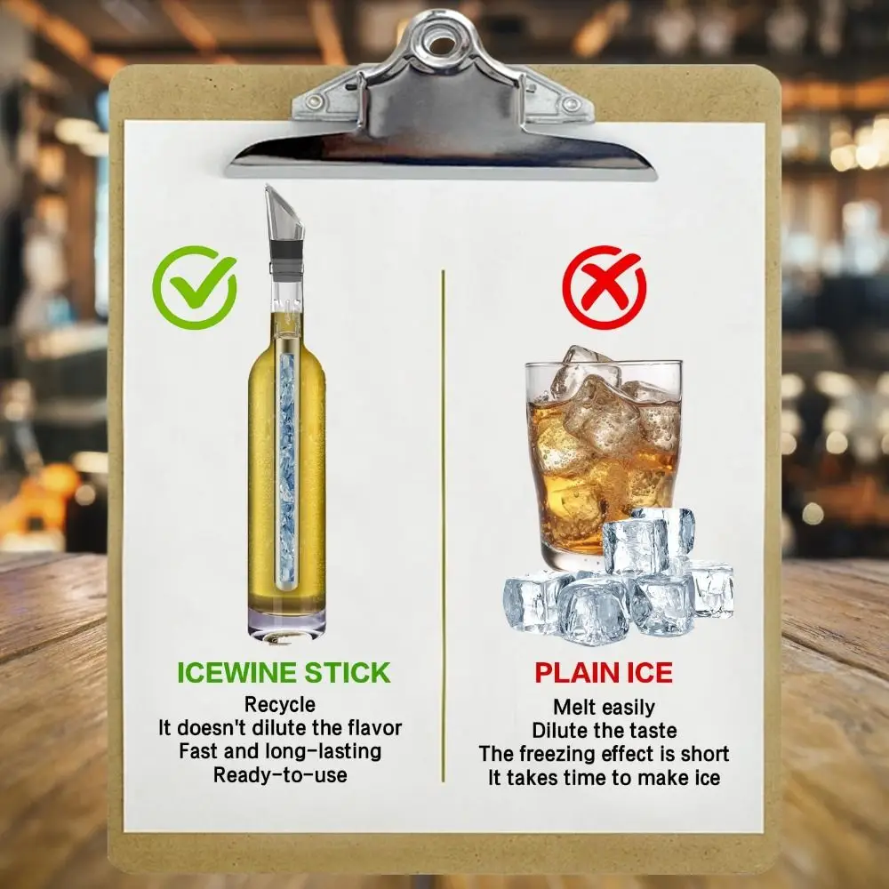 Stainless Steel Wine Cooling Stick Wine in 15 Minutes Hours Without Diluting The Taste Wine Chiller Stick Rapid Cooler