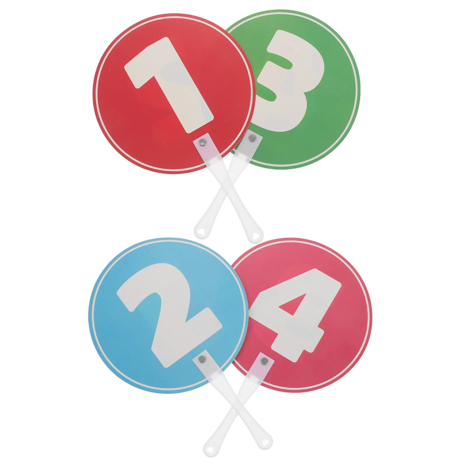 

2Pcs Classroom Answer Paddle Kindergarten Number Stick Voting Board Interactive Teaching Tool Reusable Dry Erase English