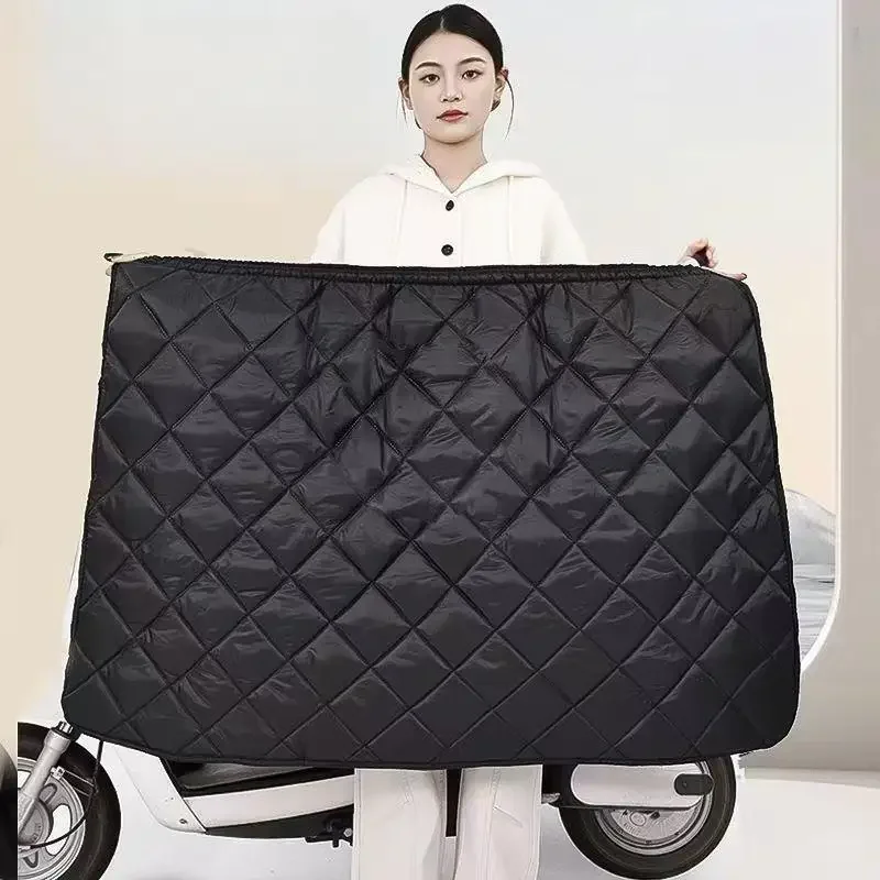1Pcs Heat Retaining Fleece Leg Shield for Cycling Electric Bicycle, Knee-Length Windbreaker Skirt
