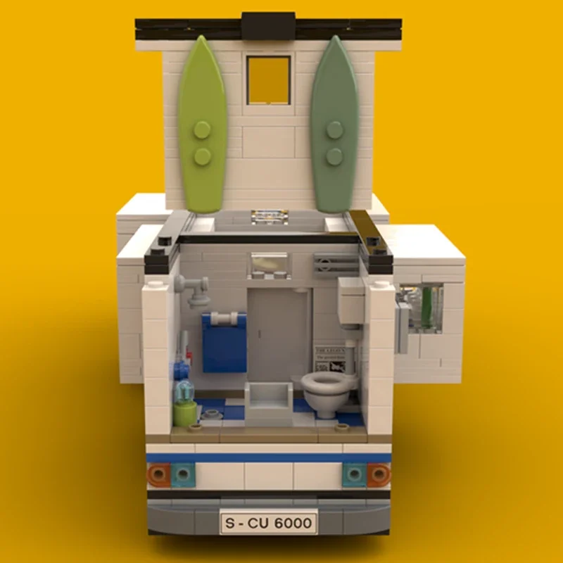 Moc Bouwstenen Luxe Camper Modeltechnologie Modulaire Stad Woon-Werkverkeer Voertuig Blokken Constitutie Diy Assemblage Speelgoed Geschenken