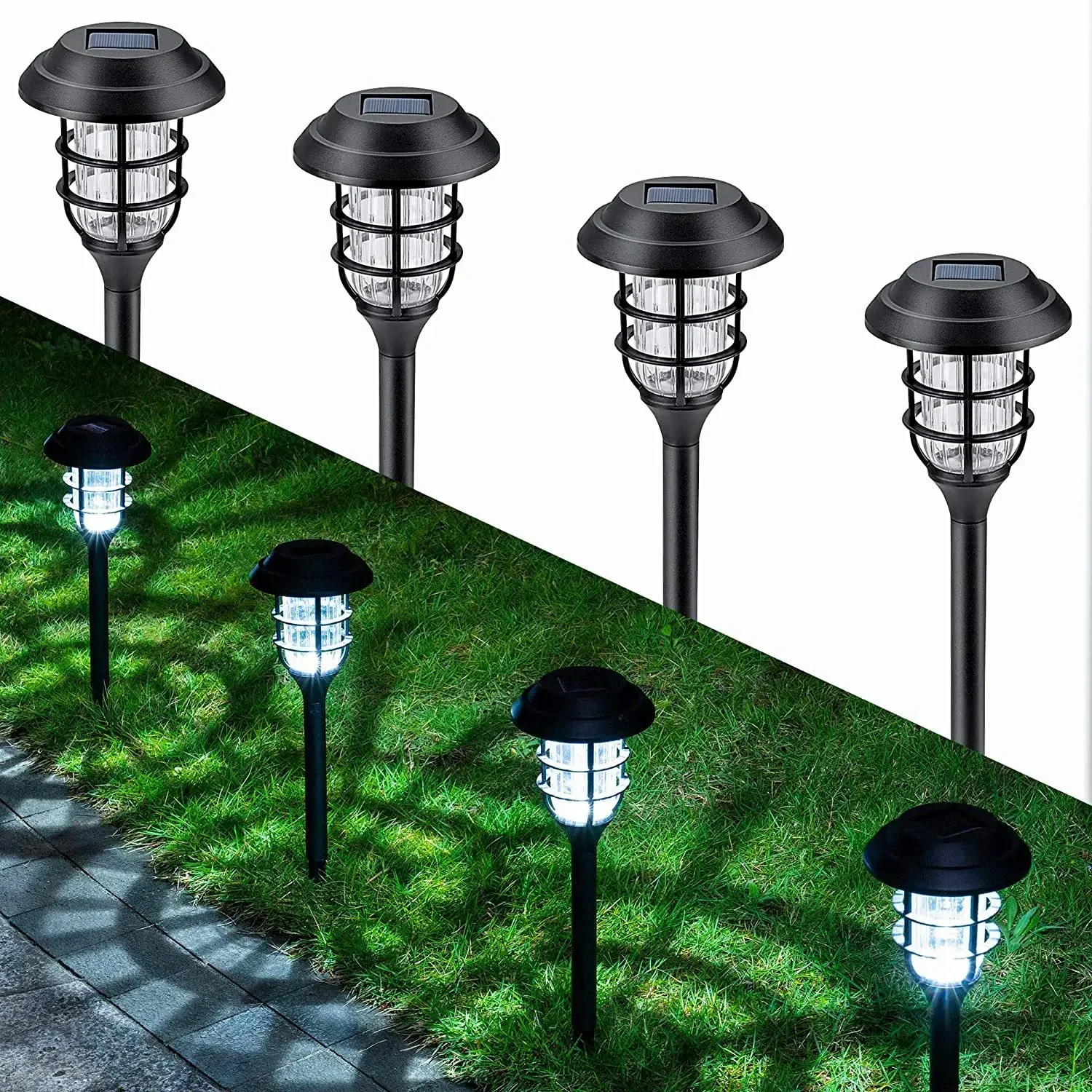 

Solar Striped Lawn LED Home Outdoor Waterproof Plug-in Courtyard Light Garden Park Villa Night Lighting Simple Landscape Light